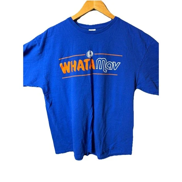 Whatamav Tshirt Whataburger Dallas Maverick Size XL Blue Breakfast Basketball - Picture 1 of 6